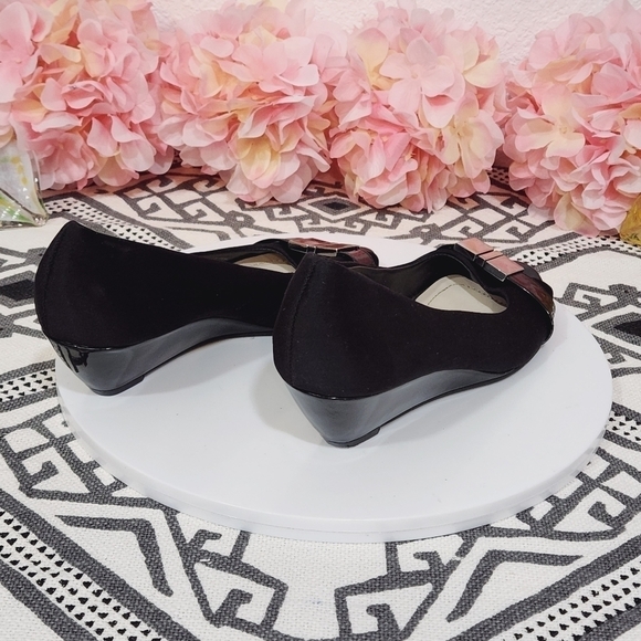 Alfani Step Flex Black Peep Toe Wedges 5.5M - Picture 6 of 12